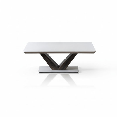 Mesa de centro de diseño de lujo de madera, un elegante mueble para la sala de estar.