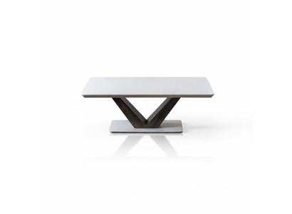 Mesa de centro de diseño de lujo de madera, un elegante mueble para la sala de estar.