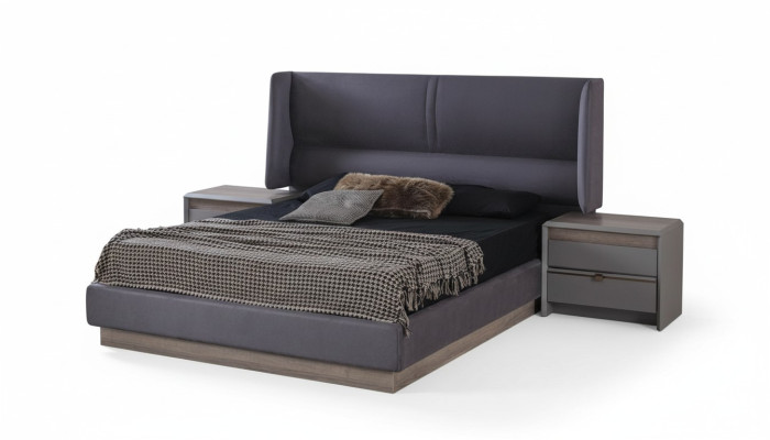 Set de dormitorio de lujo Cama completa 2 mesitas de noche Moderno 3 piezas Nuevo