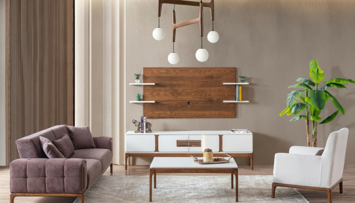 Conjunto de sofá moderno de 5 piezas, muebles exclusivos para la sala de estar.