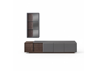 Conjunto de sala de estar de diseñador con armario de TV y estante de pared exclusivo, estante de 2 piezas.