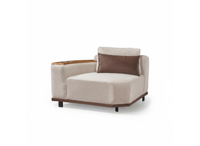 Sofá modular beige, sofás de esquina de diseñador, sala de estar, sofás tapizados de lujo.