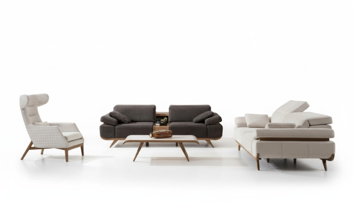 Juego de sofá de salón de dos colores Moderna 3+2 plazas Sillón de lujo