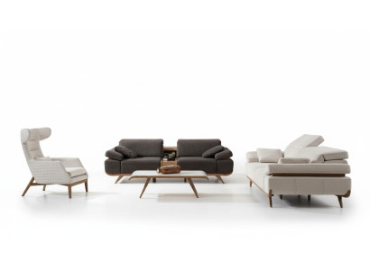 Juego de sofá de salón de dos colores Moderna 3+2 plazas Sillón de lujo