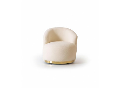 Sillón moderno blanco de salón de lujo de diseño de tela de sala de estar.