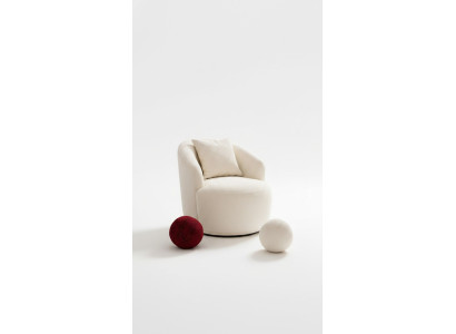 Sillón moderno blanco para sala de estar, mueble de asiento textil de diseño para sala de estar o club.