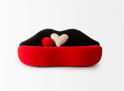 Cama de lujo roja Sofá de 3 plazas Muebles de diseñador Sofás de salón