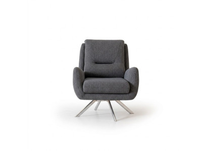 Silla moderna de lujo, muebles en gris, en la sala de estar, club de diseño.