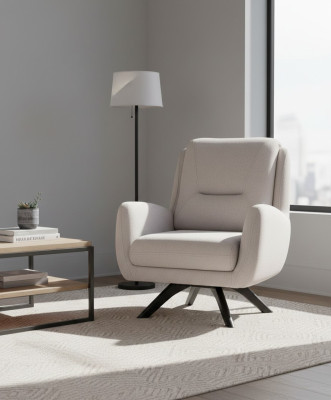 Silla moderna blanca de sala de estar tela de lujo muebles de diseño lounge club