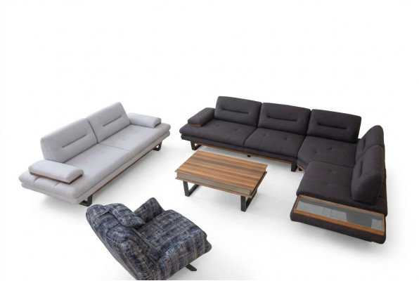 Conjunto elegante Sala de estar Conjunto de sofás modernos Sofá esquinero de 3 piezas Sofás