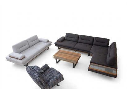 Conjunto elegante Sala de estar Conjunto de sofás modernos Sofá esquinero de 3 piezas Sofás
