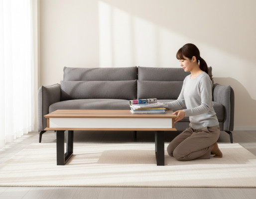 Mesa de centro moderna para sala de estar de lujo de madera estilo muebles mesas auxiliares.