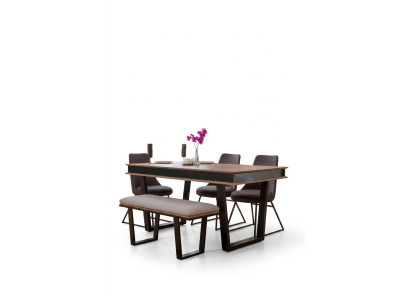 Conjunto completo de comedor mesa de comedor 4 sillas grupo de comedor banco mesa de comedor mesa 6 piezas.