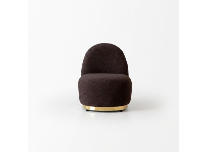 Silla moderna marrón de tela para la sala de estar, diseño de muebles de lujo Lounge Club.