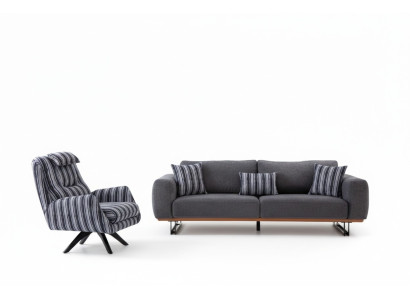 Conjunto de sala de estar moderno de 2 piezas. Juego de sofá de lujo 3+1 plazas Muebles de sofá.