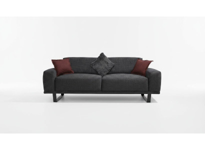Sofá de diseño 3 plazas Sala de estar Lujo Muebles negros Sofás de sofá