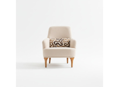 Diseño de sillón color beige para sala de estar de estilo de madera elegante sala de estar club de muebles.