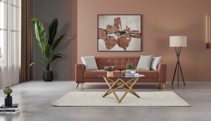 Conjunto de sala de estar rosa, elegante juego de sofás 3+1 plazas, sillón, sofás.