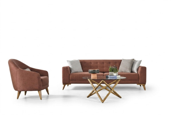 Conjunto de sala de estar rosa, elegante juego de sofás 3+1 plazas, sillón, sofás.