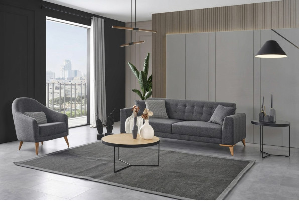 Diseño de sala de estar conjunto de 2 piezas. Sofá de tres plazas Sillón 3+1 Sofás de sofá.