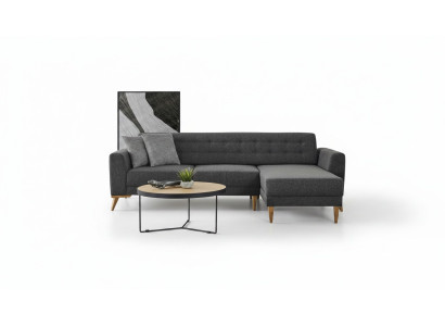 Sofá de esquina de lujo en forma de L, moderno, gris, la diseñadora de muebles para la sala de estar