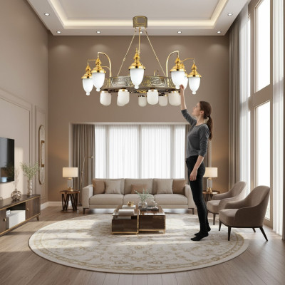 Iluminar luz lámpara lámparas lámpara de techo lámpara de cristal 125x135