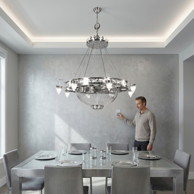 Gran lámpara de luces Lámpara de araña Lámparas de lujo de techo xxl 220x250