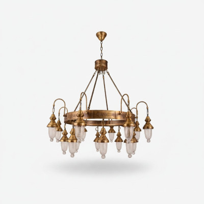 Estilo antiguo lámpara lámpara candelabro caballero redondo lámpara de techo