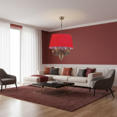 Lámpara de araña - Clásica luces lámparas lámpara dorado 50x80 Rojo