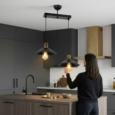 Lámpara de techo Una moderna lámpara colgante de lujo para sala de estar y comedor, nueva.