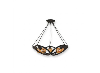 Lámpara de techo. Una lámpara elegante para la sala de estar o dormitorio en negro.