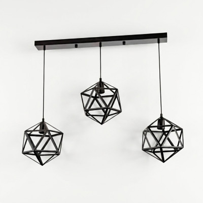 Lámpara de techo moderna y de lujo, lámpara colgante negra, luces de sala de estar.