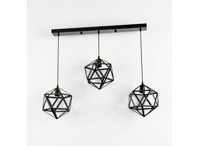 Lámpara de techo moderna y de lujo, lámpara colgante negra, luces de sala de estar.
