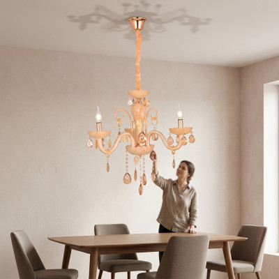 Lámpara de techo Opal Honey para el hogar sala de estar Nuevo Lujo para estilo