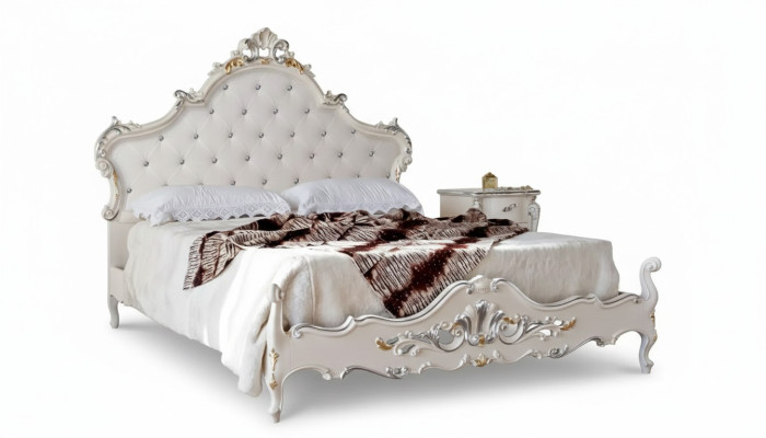 Cama tapizada diseño lujo camas dobles Chesterfield muebles de madera armarios