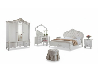 Conjunto de muebles de dormitorio completo Set de muebles clásicos blancos 8 piezas nuevo