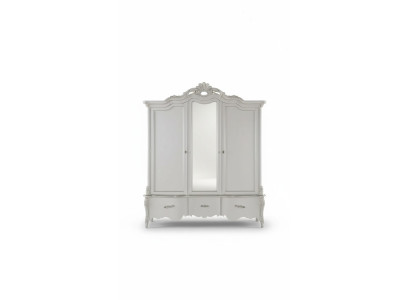 Armario blanco de madera maciza muebles dormitorio Diseñador puertas de vidrio