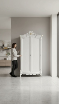 Estilo de muebles Armario clásico Armario de dormitorio de madera Armario