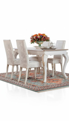 Silla de comedor de lujo Silla de madera clásica Sillas de estilo italiano