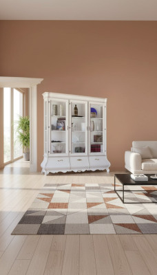 Vitrina de madera, armarios de lujo, aparador clásico, muebles italianos de 185x50 cm.
