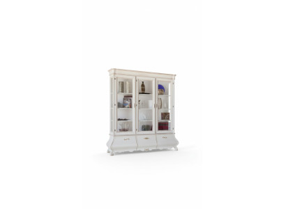 Vitrina de madera, armarios de lujo, aparador clásico, muebles italianos de 185x50 cm.