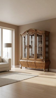 Lujo Vitrina de madera Aparador Diseño Armarios Marrón Muebles italianos