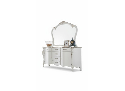 Cómoda Espejo Cajones de lujo Estantes Grupo de muebles Nuevo Set de 2 piezas