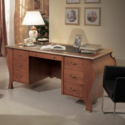 Escritorio de oficina diseño clásico Escritorio de madera marrón Mueble de mesa