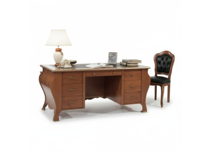 Escritorio de oficina diseño clásico Escritorio de madera marrón Mueble de mesa