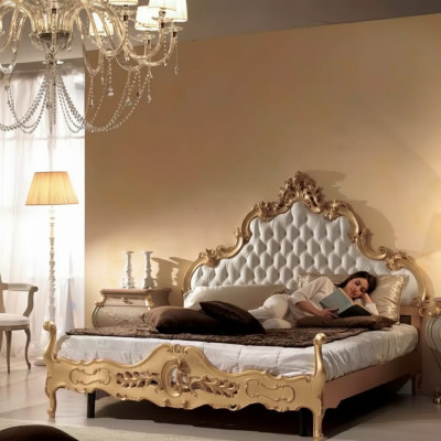 Diseño de acolchado de cama de lujo Chesterfield doble de 180x200 para camas de hotel.