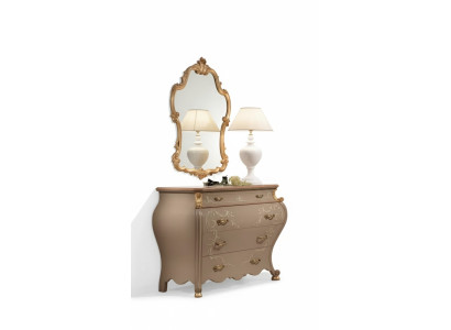 Cómoda espejo grupo diseño de madera armario auxiliar armario conjunto de muebles 2 piezas