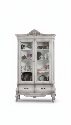 Vitrina de madera blanca Aparador Diseño Armarios Muebles italianos Armario