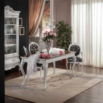 Diseño comedor muebles de madera 4 sillas blanco mesa grupo de comedor conjunto de mesa de comedor de 5 piezas