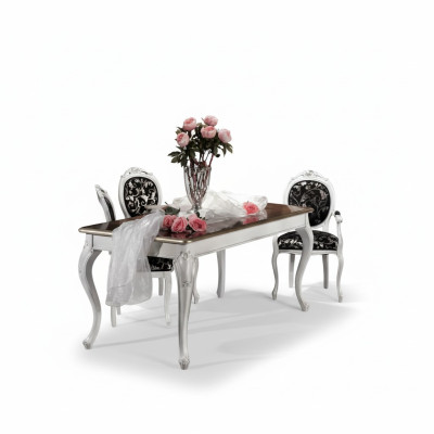 Diseño comedor muebles de madera 4 sillas blanco mesa grupo de comedor conjunto de mesa de comedor de 5 piezas